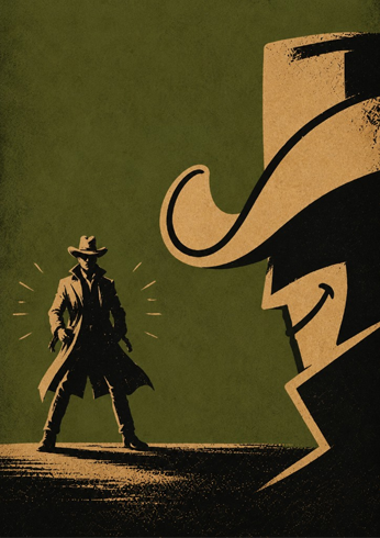 Bang Bang western multiplayer mobile duel, gunfighter standoff illustration